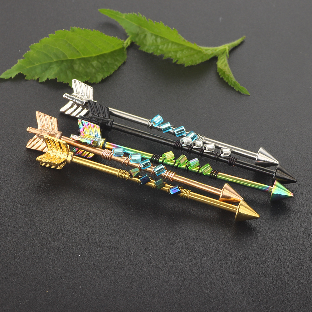 New Arrow Industrial Barbell Ear Piercing Jewelry Stainless Steel Geometric Body Jewelry for Cartilage Helix Tragus - Image 4