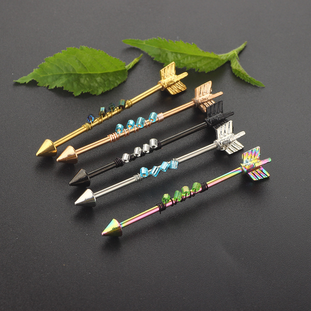 New Arrow Industrial Barbell Ear Piercing Jewelry Stainless Steel Geometric Body Jewelry for Cartilage Helix Tragus - Image 5