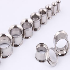 Titanium Steel Inner Spiral Silver Ear Expander Auricle Ear Plug Wholesale Body Jewelry