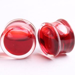 Acrylic Red Liquid Ear Expander Ear Studs 20mm Ear Plug Earring