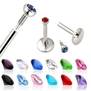 8mm Black Stainless Steel Flat T Rod Lip Piercing Jewelry Wholesale