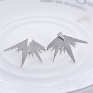 European American Fashion Artistic Triangle Gold Color Women's Ear Studs