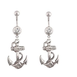 Anchor Wood Belly Button Ring Navel Jewelry Earrings Geometric Ear Piercing 2024 Spring