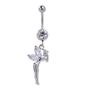 2024 Summer Angel Wings Navel Ring 316L Surgical Steel Belly Button Piercing Jewelry