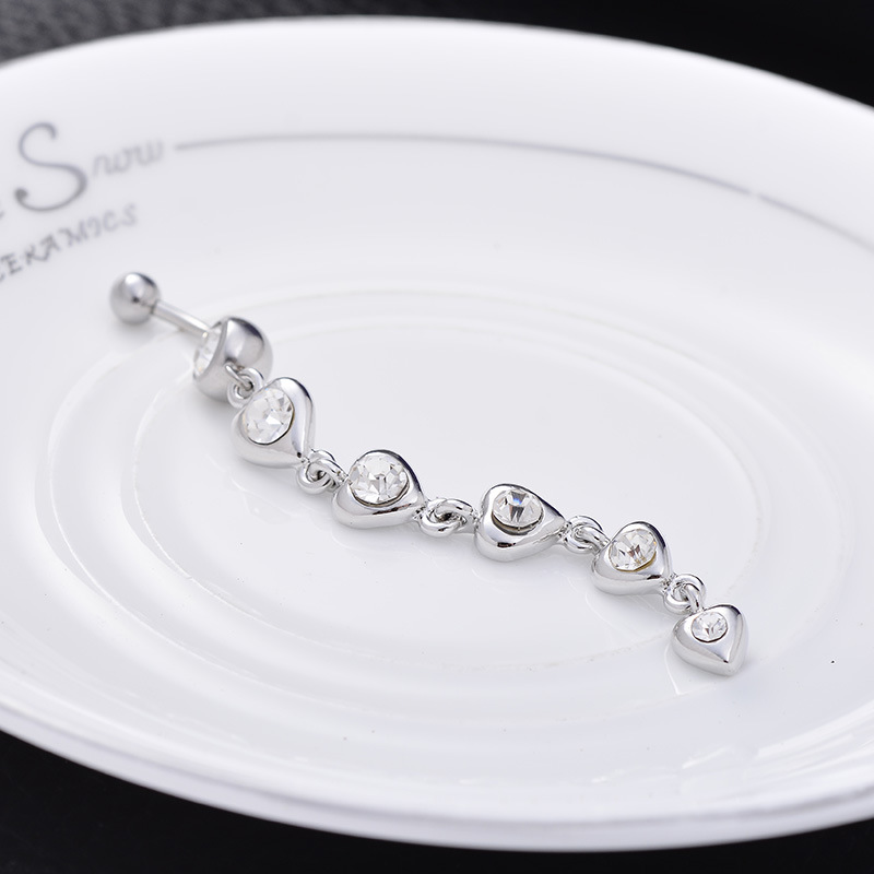 2020 New Hot Crystal Diamond Belly Button Ring 316L Surgical Steel Zircon Navel Jewelry for Nightclub Belly Dance - Image 4