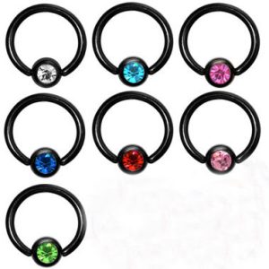 Stainless Steel Closed Nose Septum Ring, Multi-Use Earring, Geometric Tulip Design, Gold Color, Korean Style