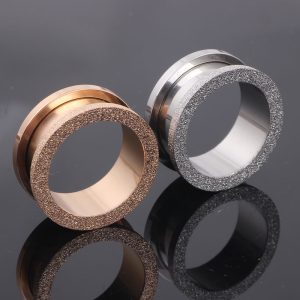 Ear Auricle Stainless Steel Matte Large Face Frosted Ear Expansion Body Piercing Jewelry Rose Gold 20mm
