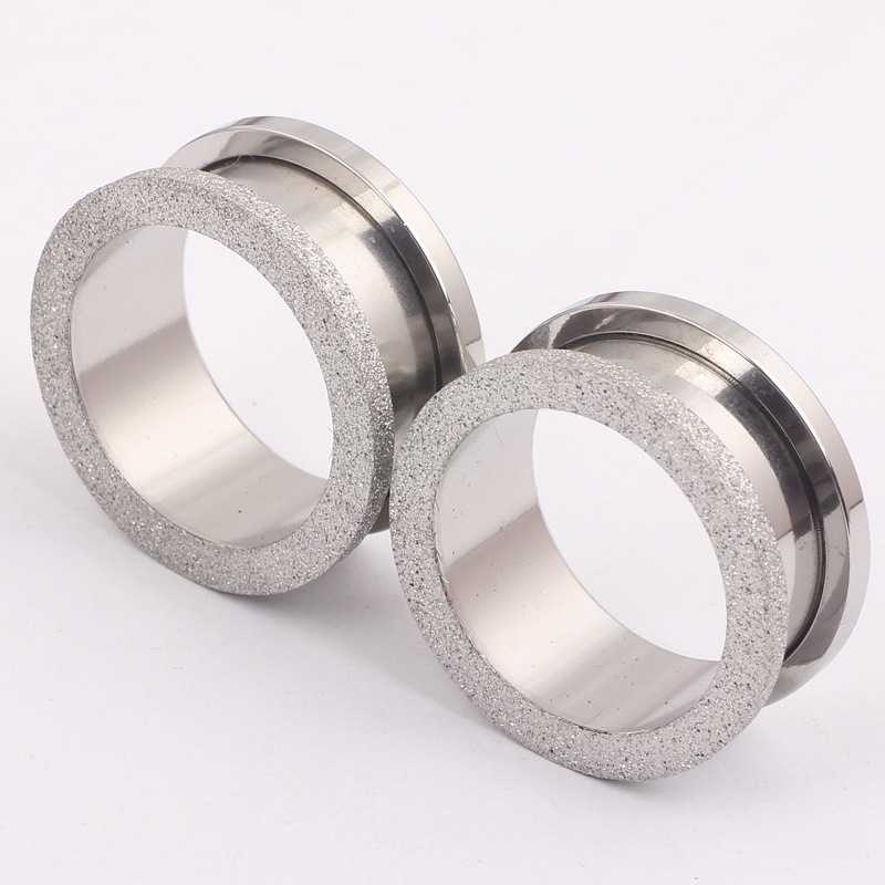 Ear Auricle Stainless Steel Matte Large Face Frosted Ear Expansion Body Piercing Jewelry Rose Gold 20mm - Image 4
