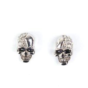 Retro Skull Earrings for Women - Alloy Crystal Diamond Drop Ear Jewelry Rose Gold