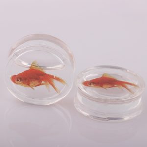 Transparent Acrylic Water Band Goldfish Ear Expander Plug Tunnel 18mm Ear Piercing Jewelry for Men Women
