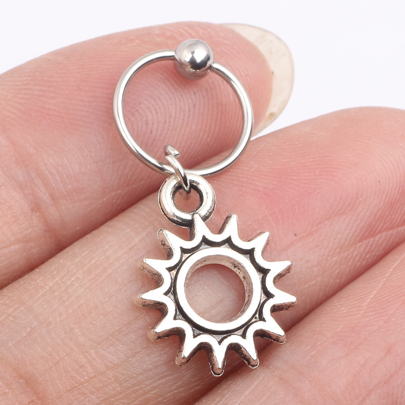 New Sun Small Ear Bone Stud Nose Ring Nose Nail Piercing Jewelry 316L Stainless Steel - Image 3