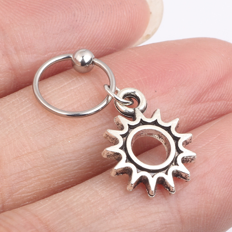 New Sun Small Ear Bone Stud Nose Ring Nose Nail Piercing Jewelry 316L Stainless Steel - Image 2