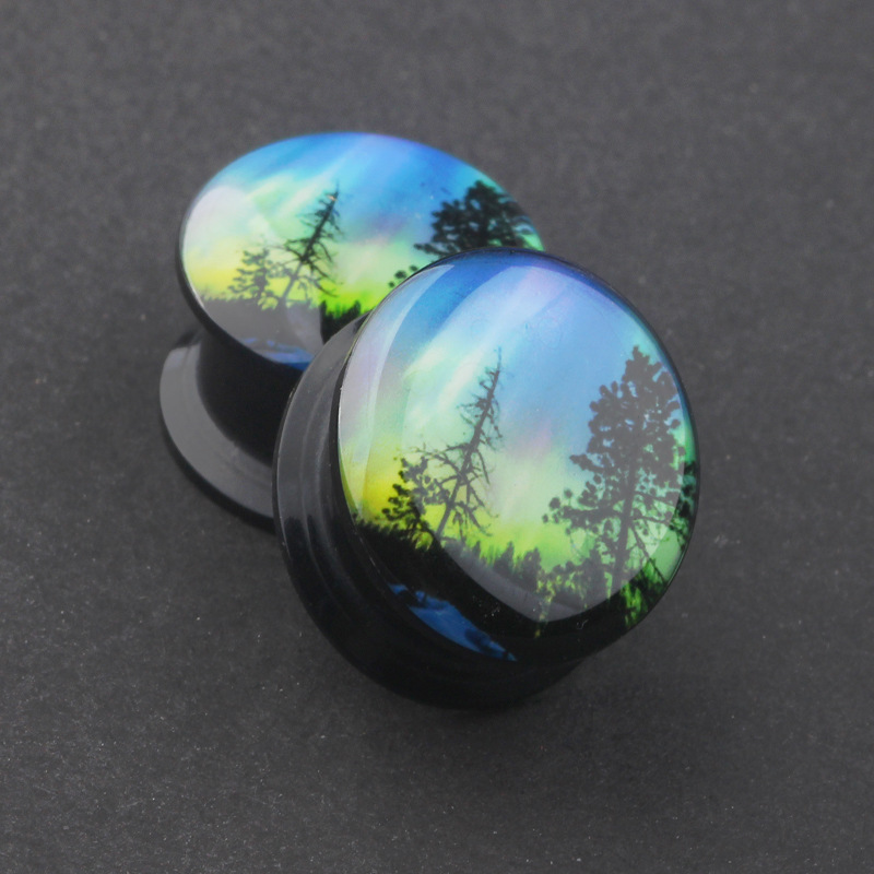 Acrylic Rainbow Ear Expander 16mm Stainless Steel Geometric Tulip Ear Plug - Image 4