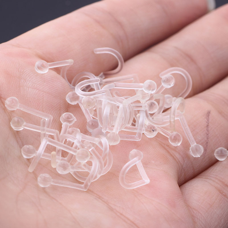 Acrylic Nose Nail Nose Ring Piercing Jewelry Stainless Steel Geometric Style - Image 5