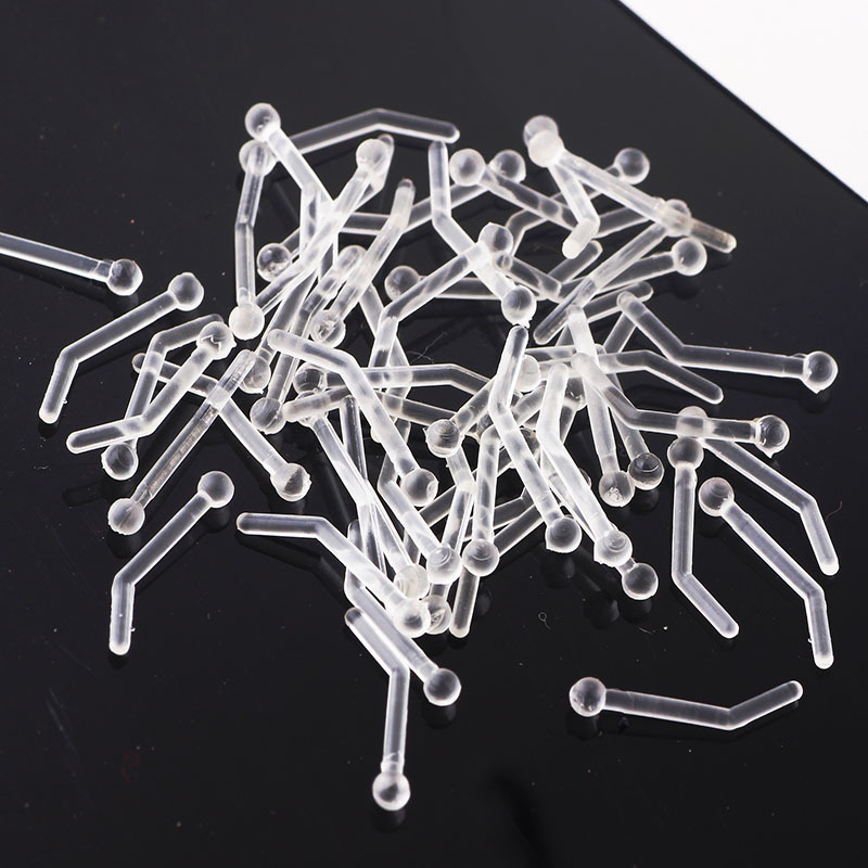 Acrylic Nose Nail Nose Ring Piercing Jewelry Stainless Steel Geometric Style - Image 4