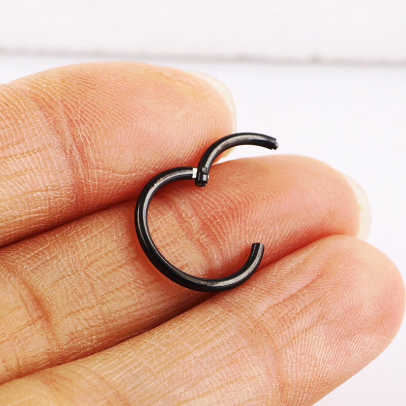 Stainless Steel Nose Ring Septum Hoops Closed Nose Stud Geometric Body Piercing Jewelry Wholesale - Image 3