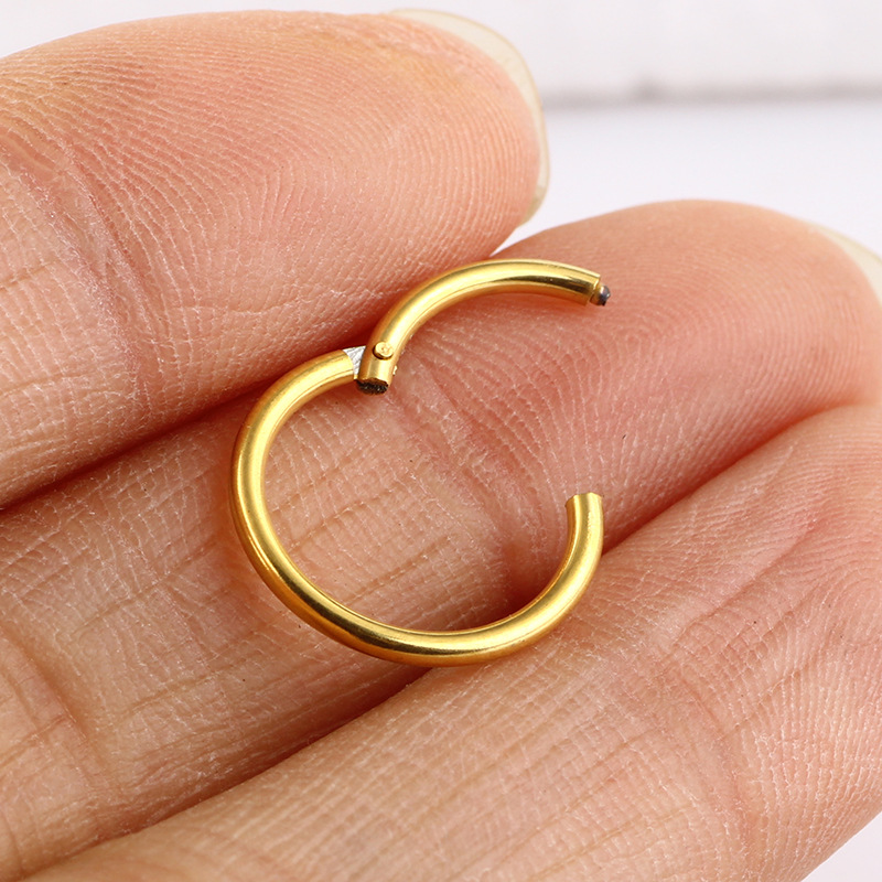 Stainless Steel Nose Ring Septum Hoops Closed Nose Stud Geometric Body Piercing Jewelry Wholesale - Image 4