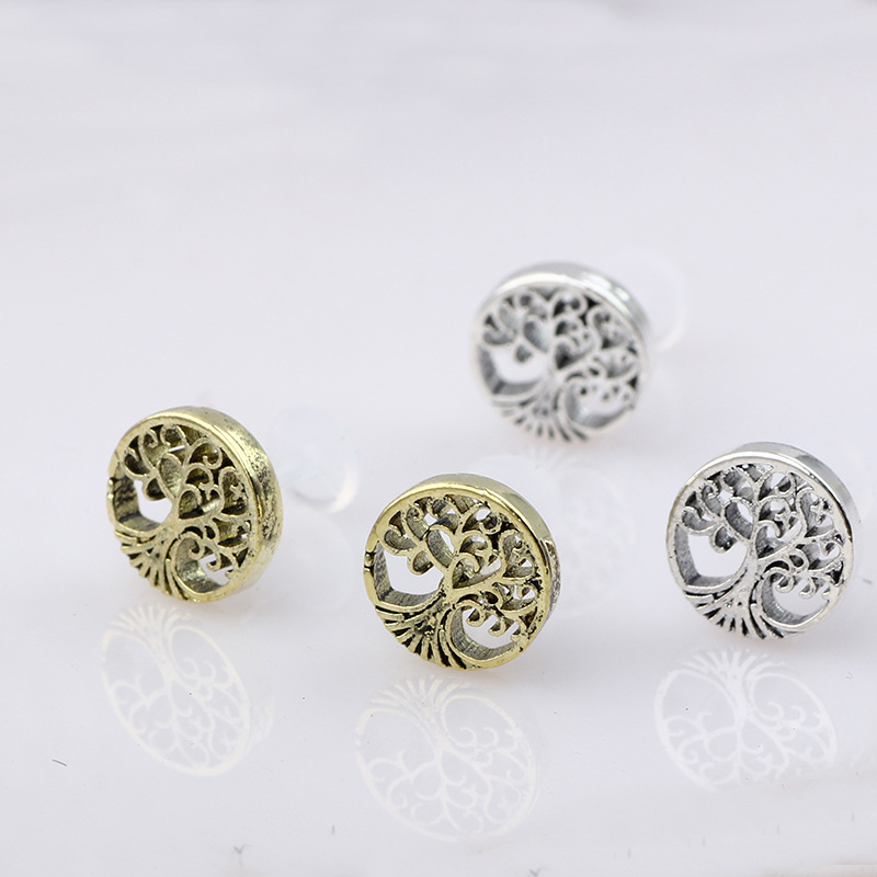 Gold Stainless Steel Acrylic Tree of Life Lip and Ear Piercing Jewelry Set for Cartilage Helix Tragus - Image 3