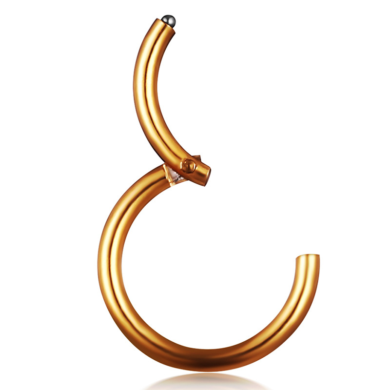 Stainless Steel Nose Ring Septum Hoops Closed Nose Stud Geometric Body Piercing Jewelry Wholesale - Image 2
