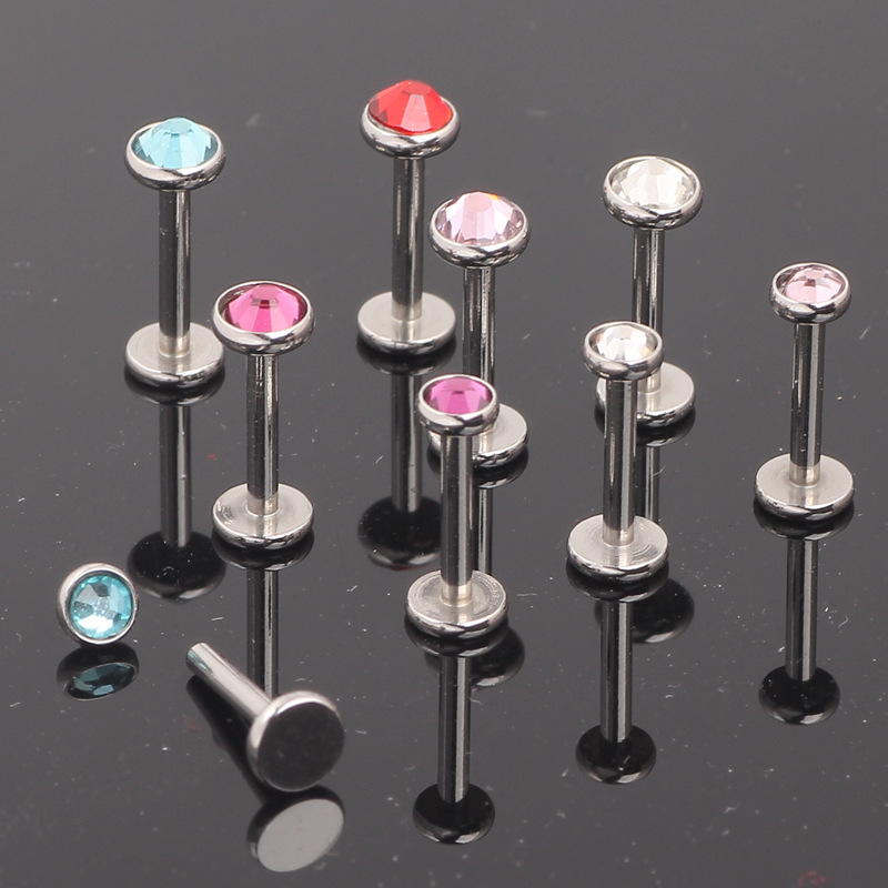 10 Pack Mixed Color Lip Nail Piercing Jewelry Ear Nail LIP Bar Stainless Steel - Image 5