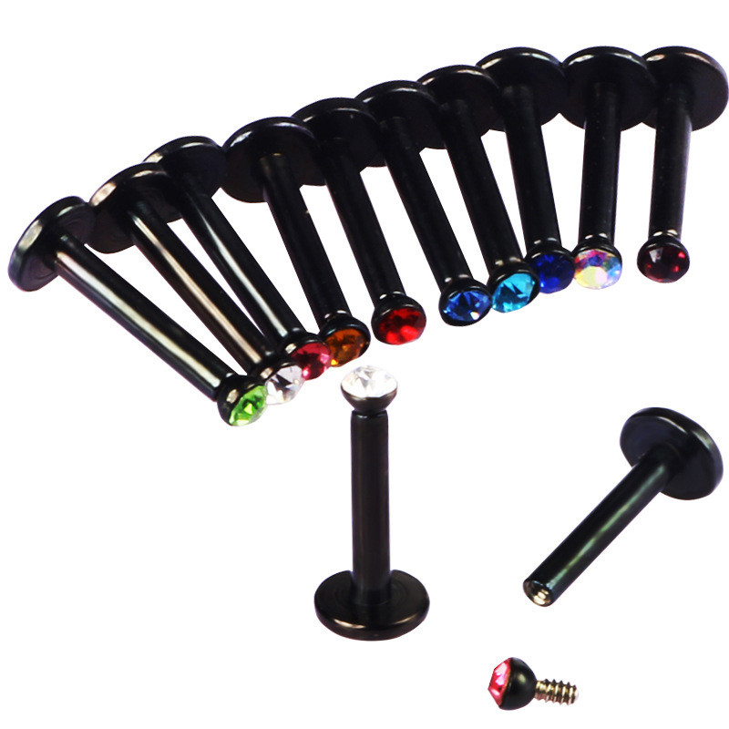 10 Pack Stainless Steel Lip Piercing Jewelry Set - Lip Labret Studs Lip Nails Decoration for Body Piercing - Image 2