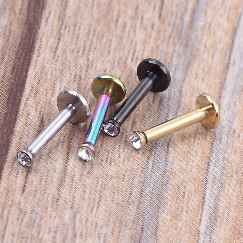 Mixed Color Lip Nail Piercing Jewelry Pack - 8 Pairs Stainless Steel Lip Bar Decoration - Image 4
