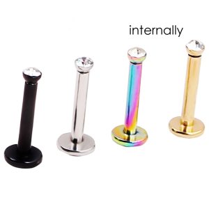 Mixed Color Lip Nail Piercing Jewelry Pack - 8 Pairs Stainless Steel Lip Bar Decoration