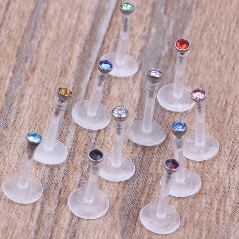 Mixed Color Stainless Steel Lip Nail Piercing Jewelry 10 Pack Ear Nail Ear Nail Lip Decoration - Image 2
