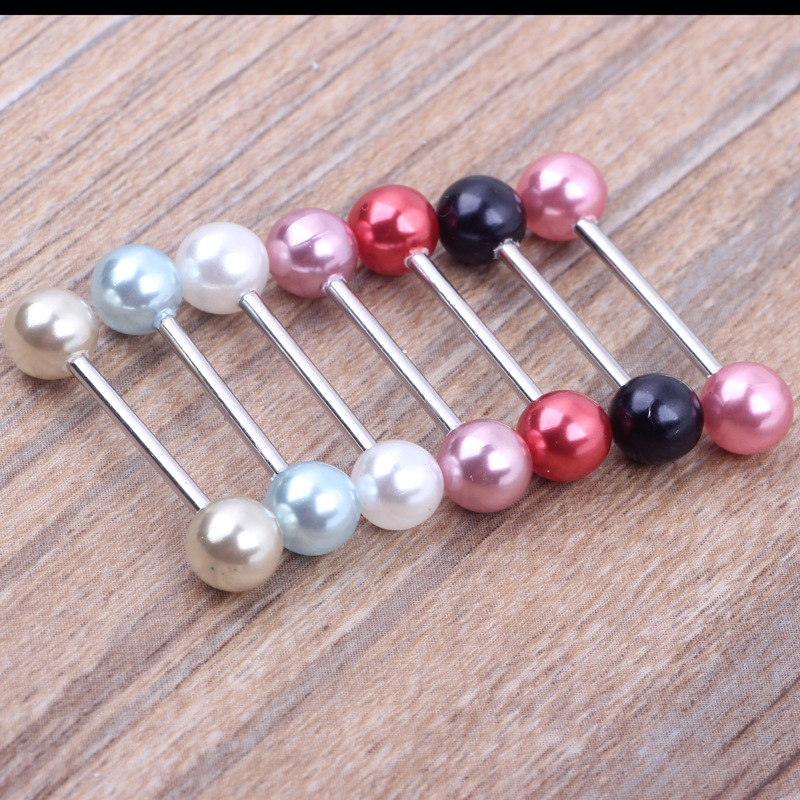 7 Pcs Mixed Color Diamond Nipple Ring Tongue Nail Ear Studs Piercing Jewelry Set, Stainless Steel - Image 2