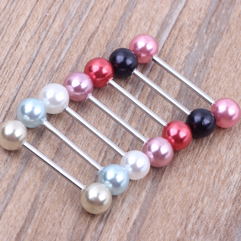 7 Pcs Mixed Color Diamond Nipple Ring Tongue Nail Ear Studs Piercing Jewelry Set, Stainless Steel - Image 3