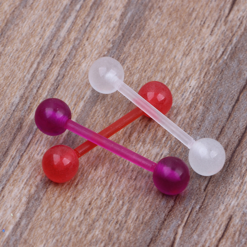 7 Pcs Mixed Color UV Glow Nipple Ring Tongue Nail Ear Studs Piercing Jewelry Set Stainless Steel - Image 3