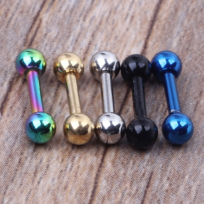 10Pcs Stainless Steel Ear Studs Piercing Jewelry Geometric Bone Stud Earrings - Image 3