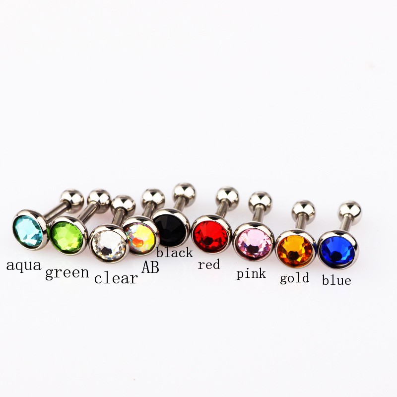 Steel Ball Stainless Steel Straight Dumbbell Ear Bone Nail Human Body Piercing Jewelry 10/Bag - Image 2