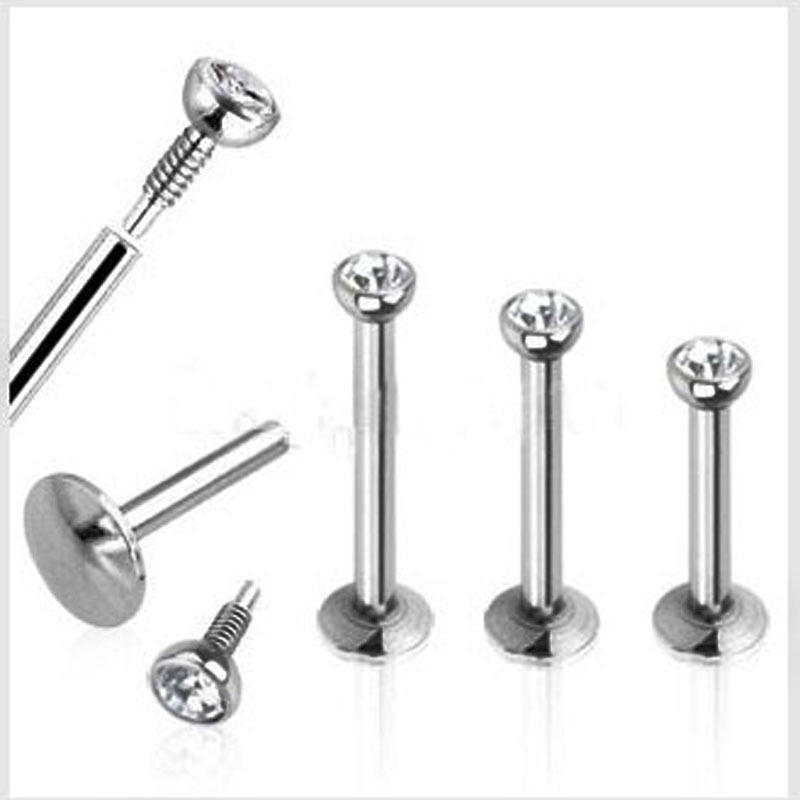 Amazon AliExpress 10 Pack Mixed Color Lip Piercing Jewelry Labret Studs Stainless Steel Ear Bone Nail Lip Bar 1.2mm*10mm*2mm - Image 2
