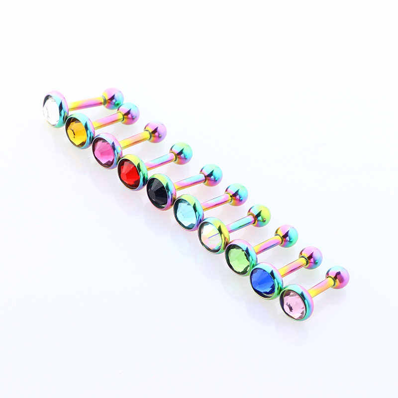 Steel Ball Stainless Steel Straight Dumbbell Ear Bone Nail Human Body Piercing Jewelry 10/Bag - Image 3
