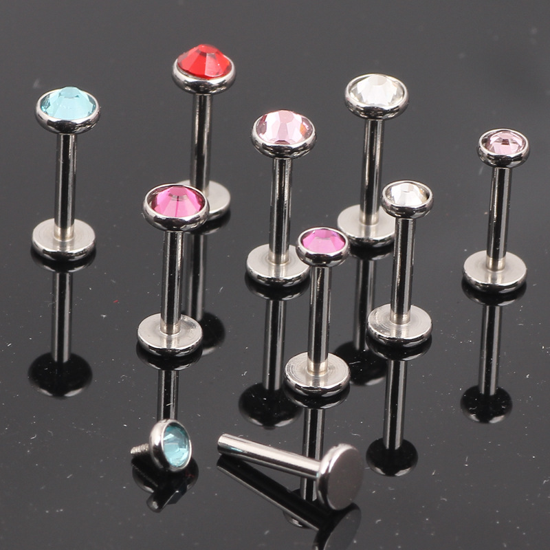 10 Pack Mixed Color Lip Nail Piercing Jewelry Ear Nail LIP Bar Stainless Steel - Image 4