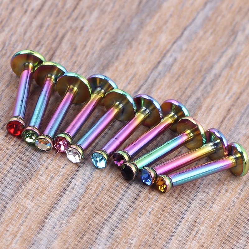 10 Pack Stainless Steel Lip Piercing Jewelry Set - Lip Labret Studs Lip Nails Decoration for Body Piercing - Image 5