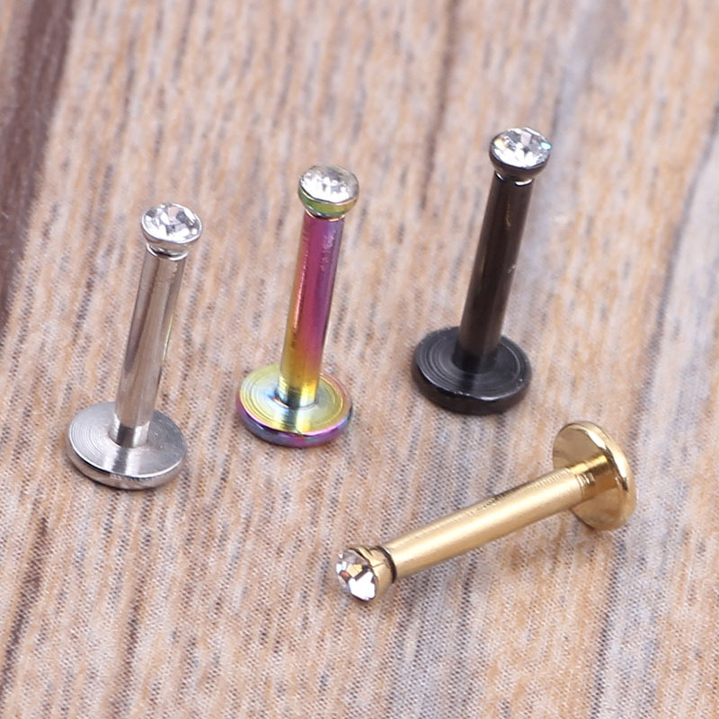 Mixed Color Lip Nail Piercing Jewelry Pack - 8 Pairs Stainless Steel Lip Bar Decoration - Image 3