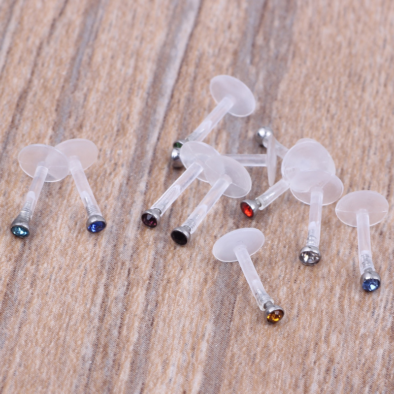 Mixed Color Stainless Steel Lip Nail Piercing Jewelry 10 Pack Ear Nail Ear Nail Lip Decoration - Image 4
