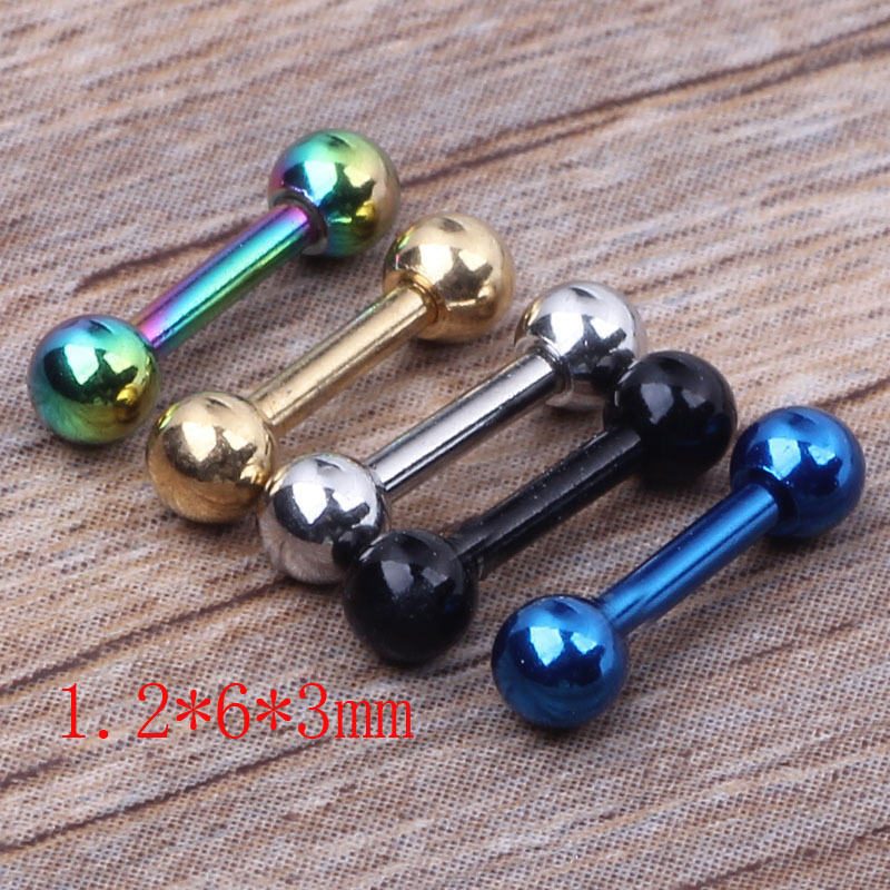 10Pcs Stainless Steel Ear Studs Piercing Jewelry Geometric Bone Stud Earrings - Image 2