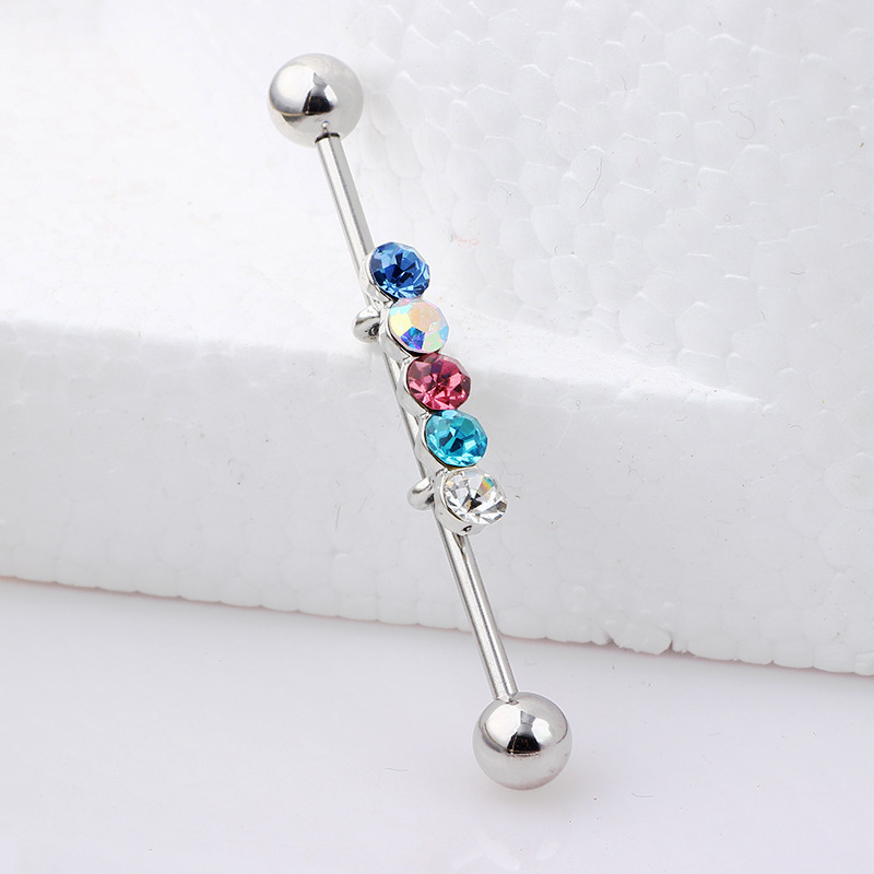 Trendy Acrylic Long Arrow Ear Bone Stud Earrings Wholesale Industrial Ear Studs - Image 5