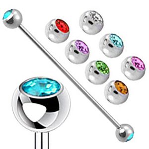 Acrylic Cartilage Ear Bone Nail Drill Ball Industrial Barbell Piercing Jewelry Wholesale