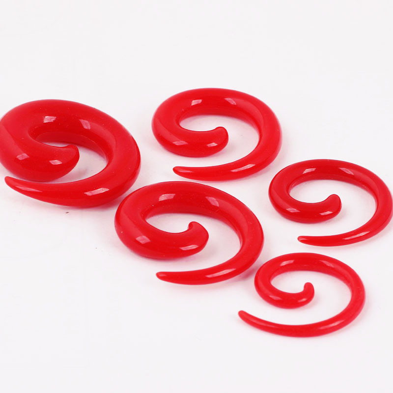 Acrylic Black Snail Ear Expander Piercing Jewelry - 10mm Multi-Color Options Wholesale - Image 3
