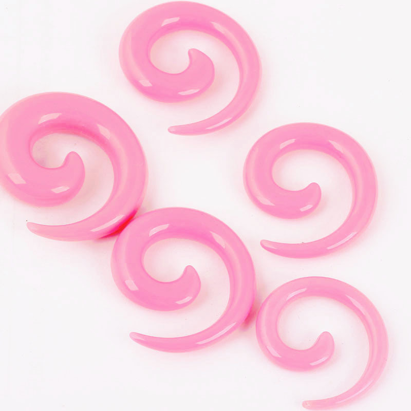 Acrylic Black Snail Ear Expander Piercing Jewelry - 10mm Multi-Color Options Wholesale - Image 5