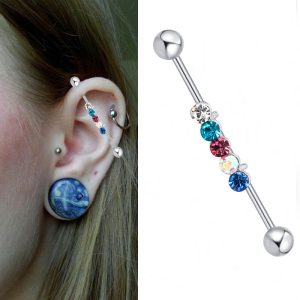 Trendy Acrylic Long Arrow Ear Bone Stud Earrings Wholesale Industrial Ear Studs