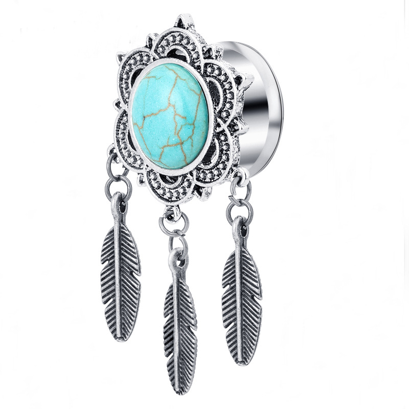 Hot New Pendant Auricle Stainless Steel Peace Tree Ear Expansion Body Piercing Jewelry - Image 2