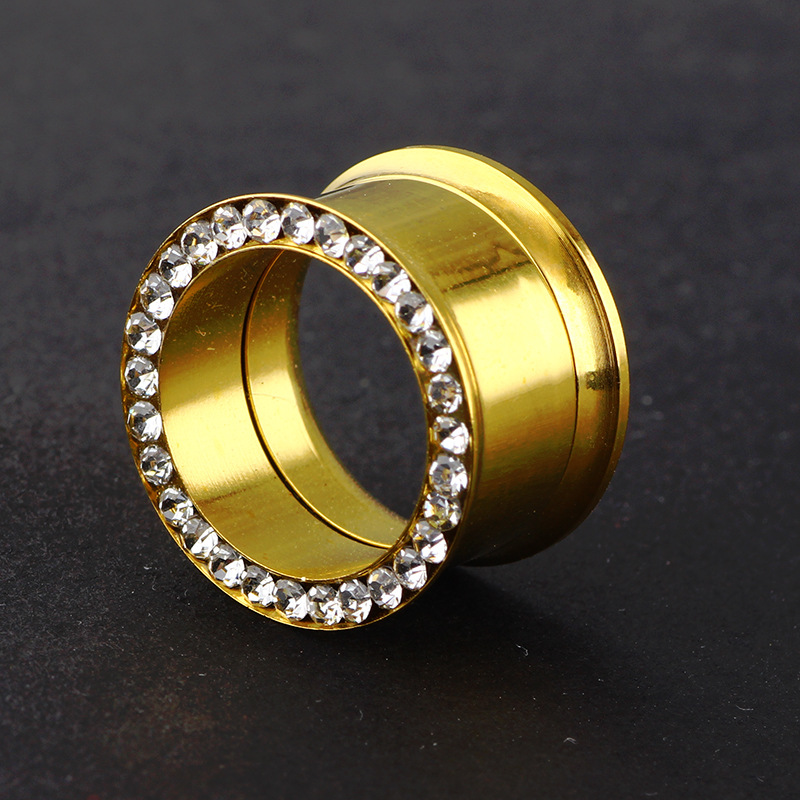 16mm Stainless Steel Internally Threaded Auricle Ear Plug Double Eight Ear Stretcher Body Jewelry - Image 3
