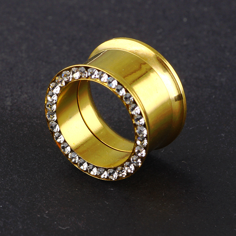 16mm Stainless Steel Internally Threaded Auricle Ear Plug Double Eight Ear Stretcher Body Jewelry - Image 2