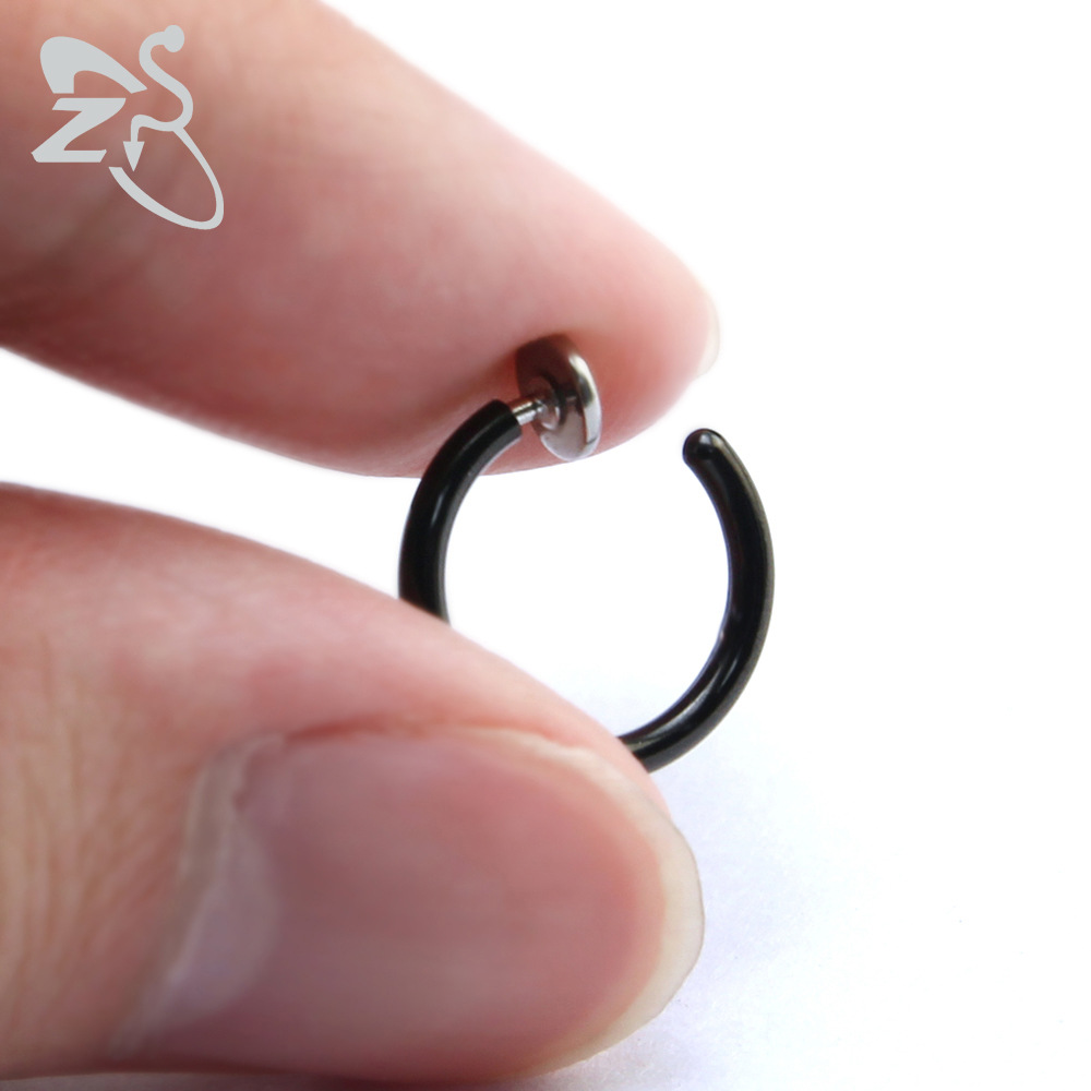 Stainless Steel Geometric Ear Clip Earrings for Women - Colorful Titanium Steel Ear Cuff - Wholesale - Image 5