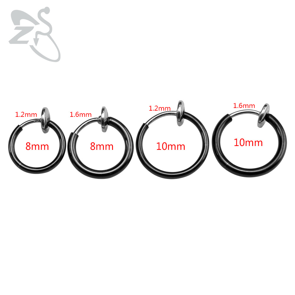 Stainless Steel Geometric Ear Clip Earrings for Women - Colorful Titanium Steel Ear Cuff - Wholesale - Image 4